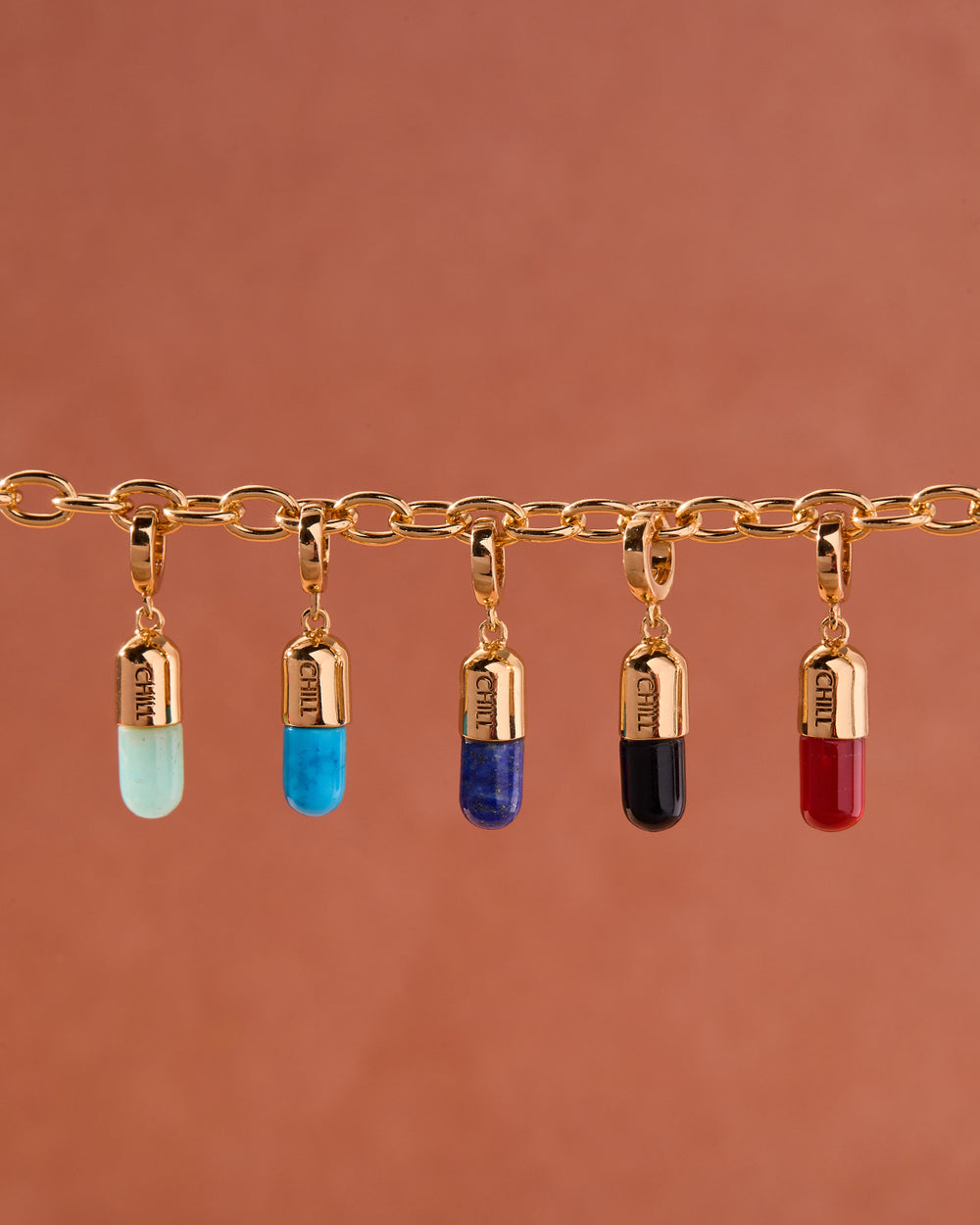 Gemstone Chill Pill Charm